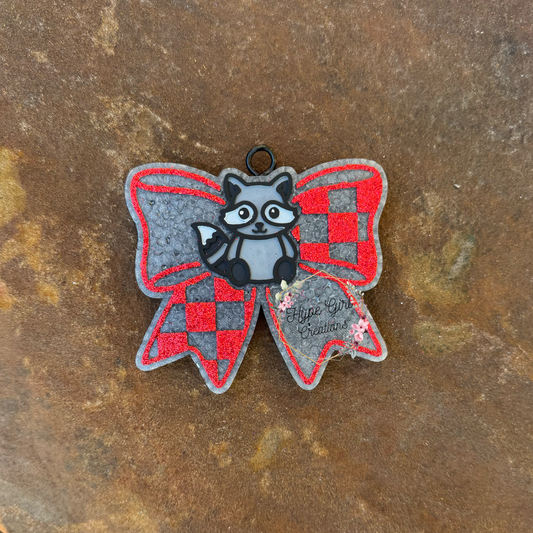 Checkered Racoon Car Freshie