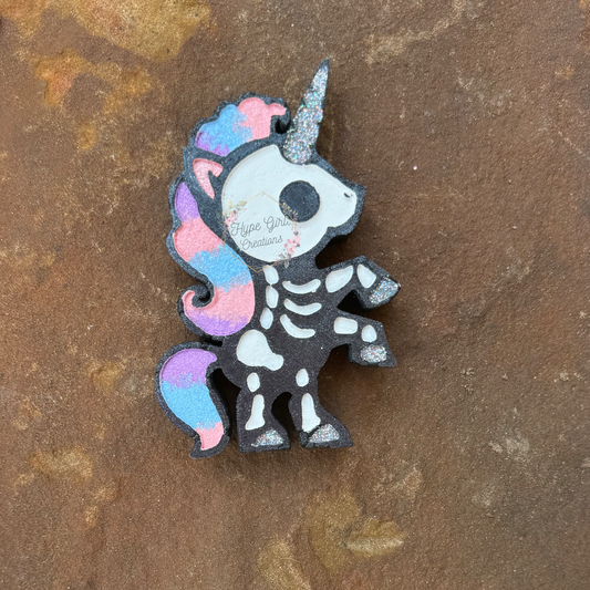 Skeleton Unicorn Car Freshie