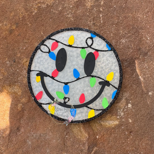 Christmas Lights Smiley Car Freshie