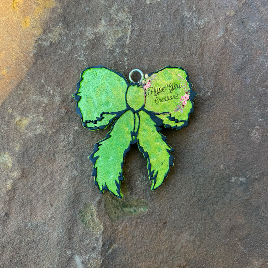 Green Man Bow Car Freshie