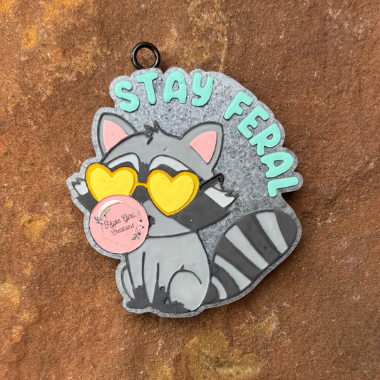 Stay Feral Coon Car Freshie
