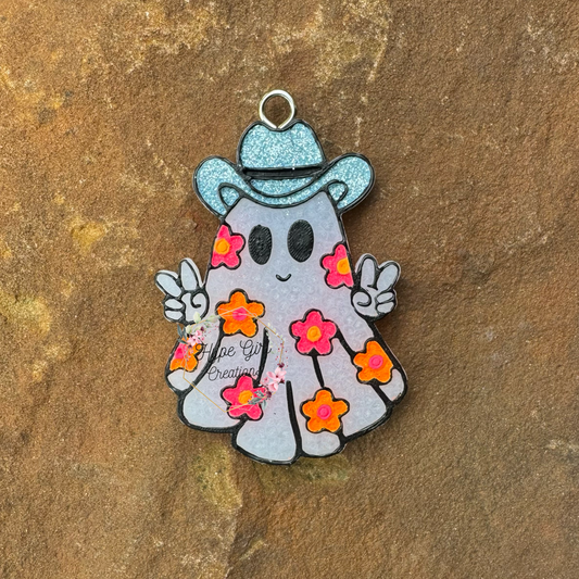 Floral Cowboy Ghost Car Freshie