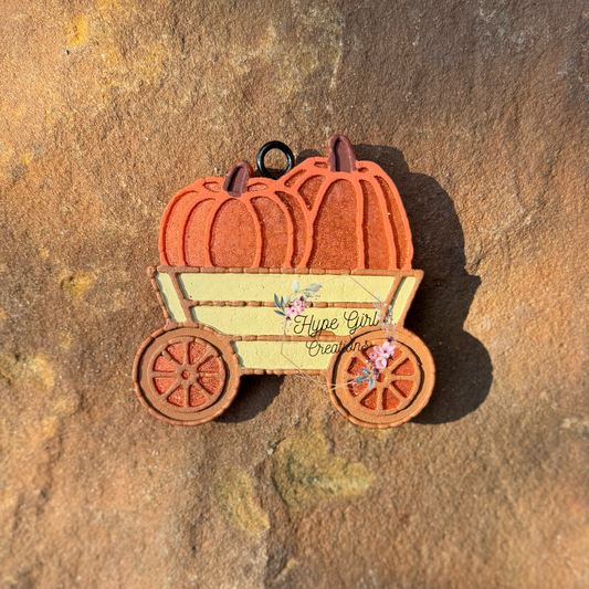 Pumpkins in a Wagon 2.0 Car Freshie