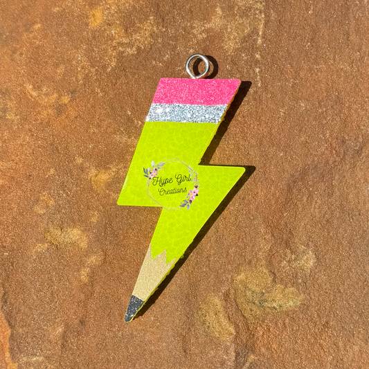 Pencil Lightning Bolt Car Freshie