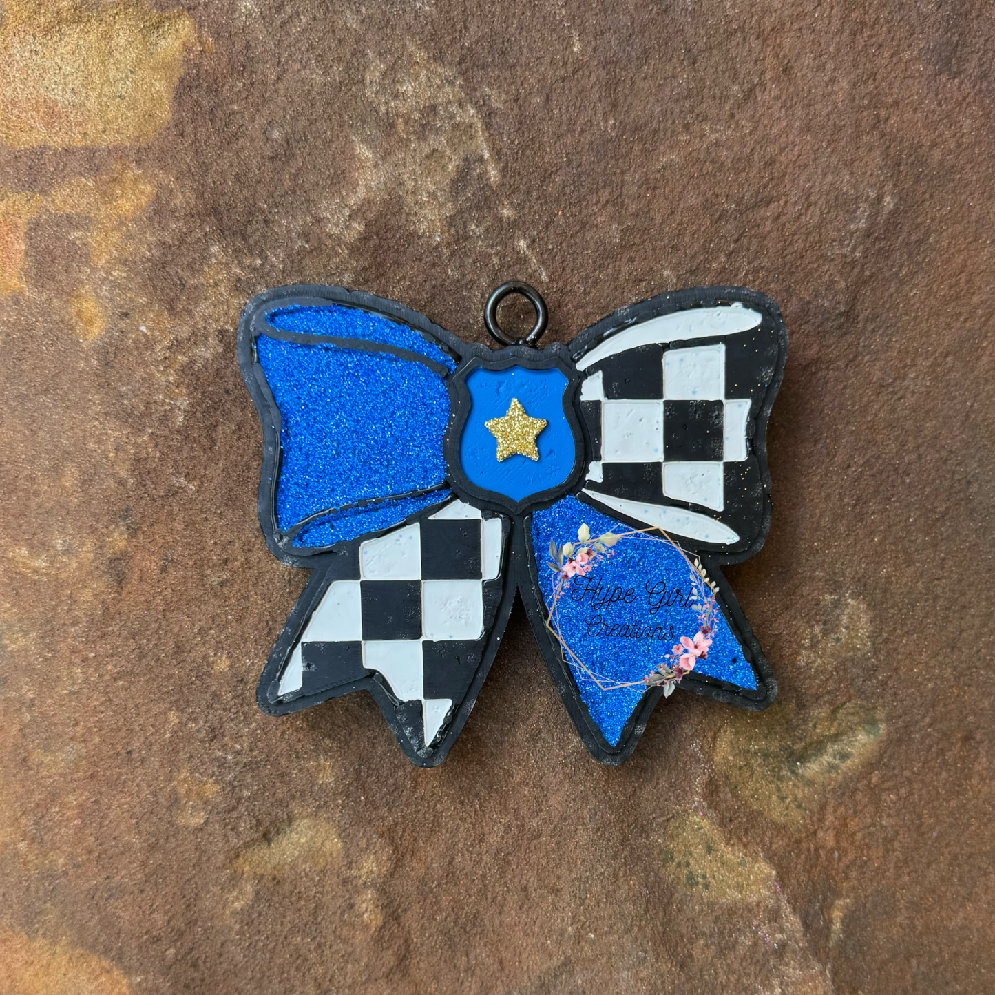 Police Badge Bow Car Freshie