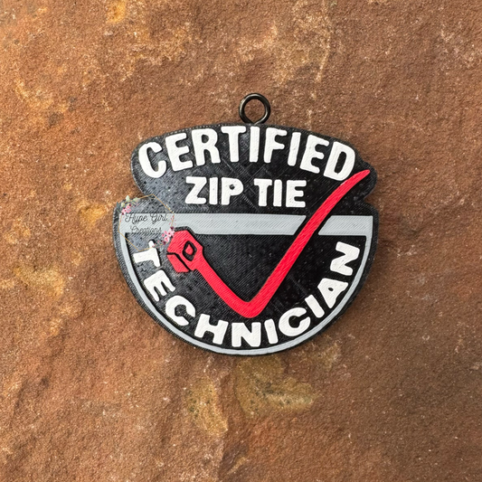 Certified Zip Tie Technician Car Freshie