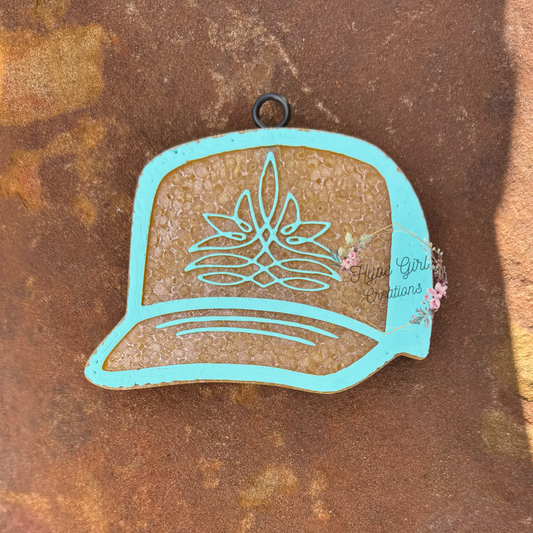 Boot Stitch Trucker Hat Car Freshie