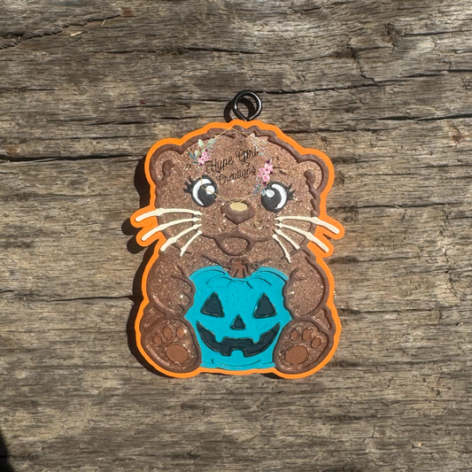 Otter w/ Pumpkin Car Freshie