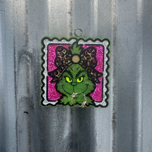 Green Man Stamp Car Freshie