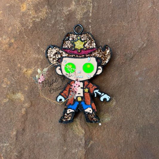 Zombie Cowboy Car Freshie