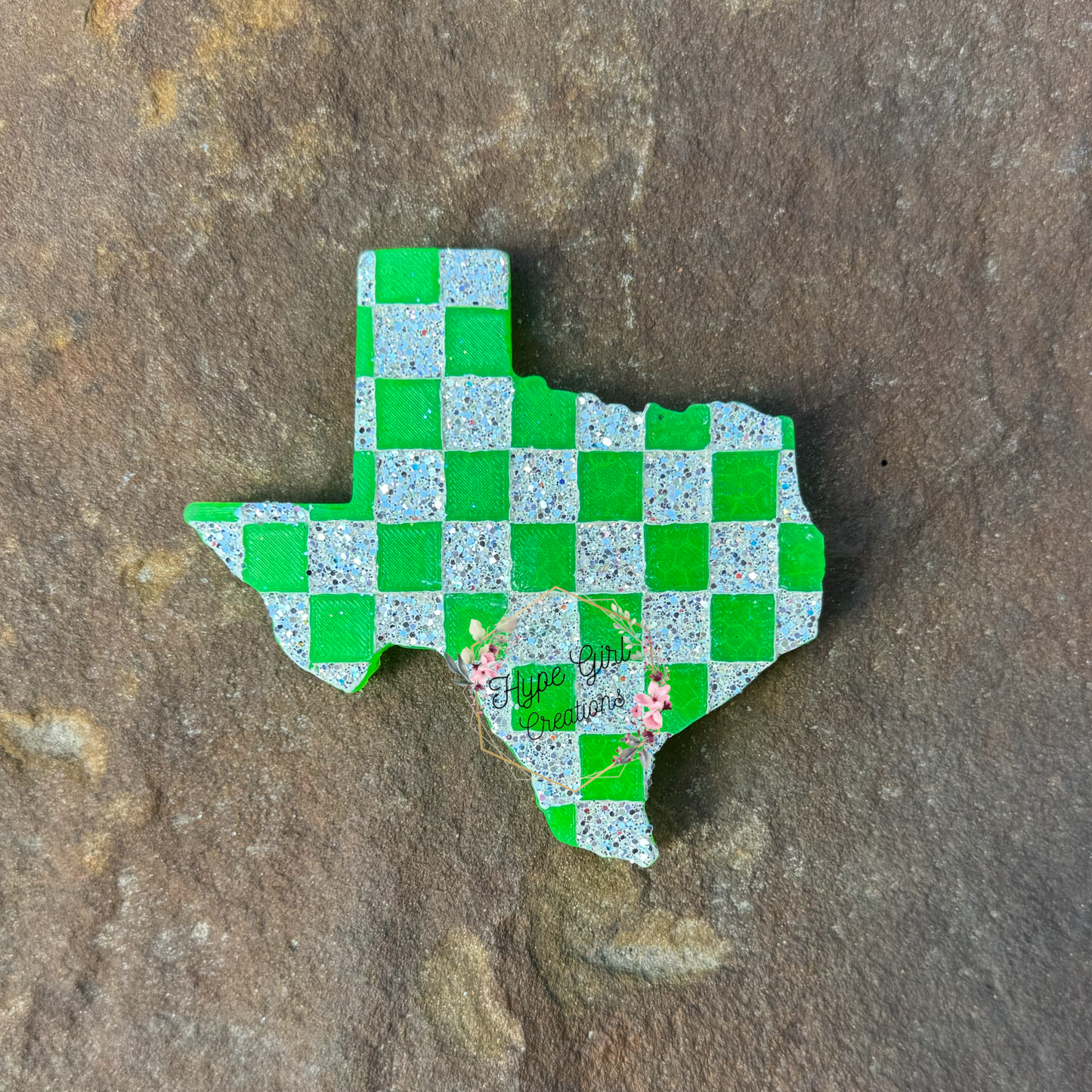 Checkered Texas Car Freshie