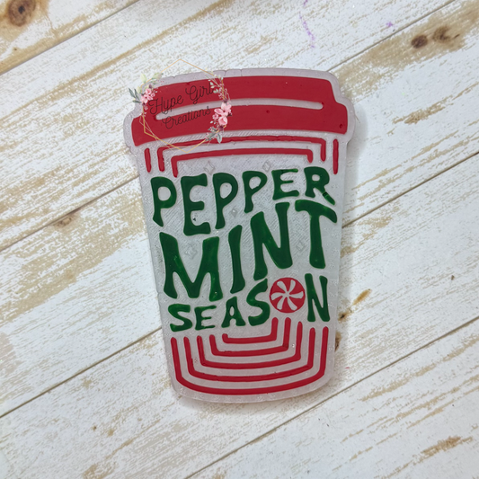 Peppermint Season Cup Car Freshie